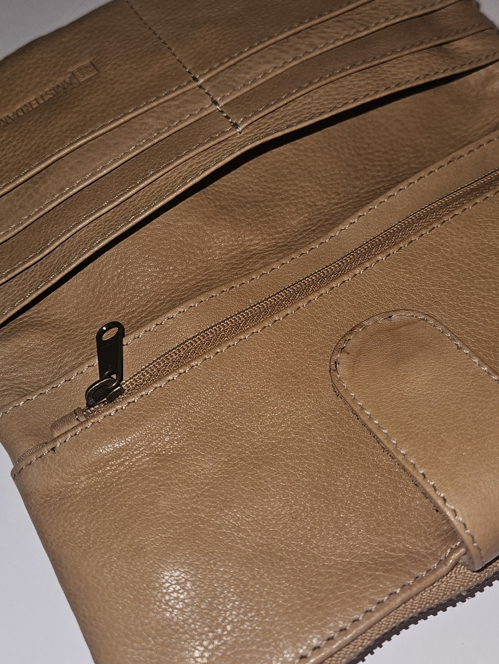 Amsterdam Heritage Woven Leather Women's Clutch Wallet Classic Crosshatch Design - Picture 5 of 5